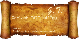Gerlach Tárkány névjegykártya